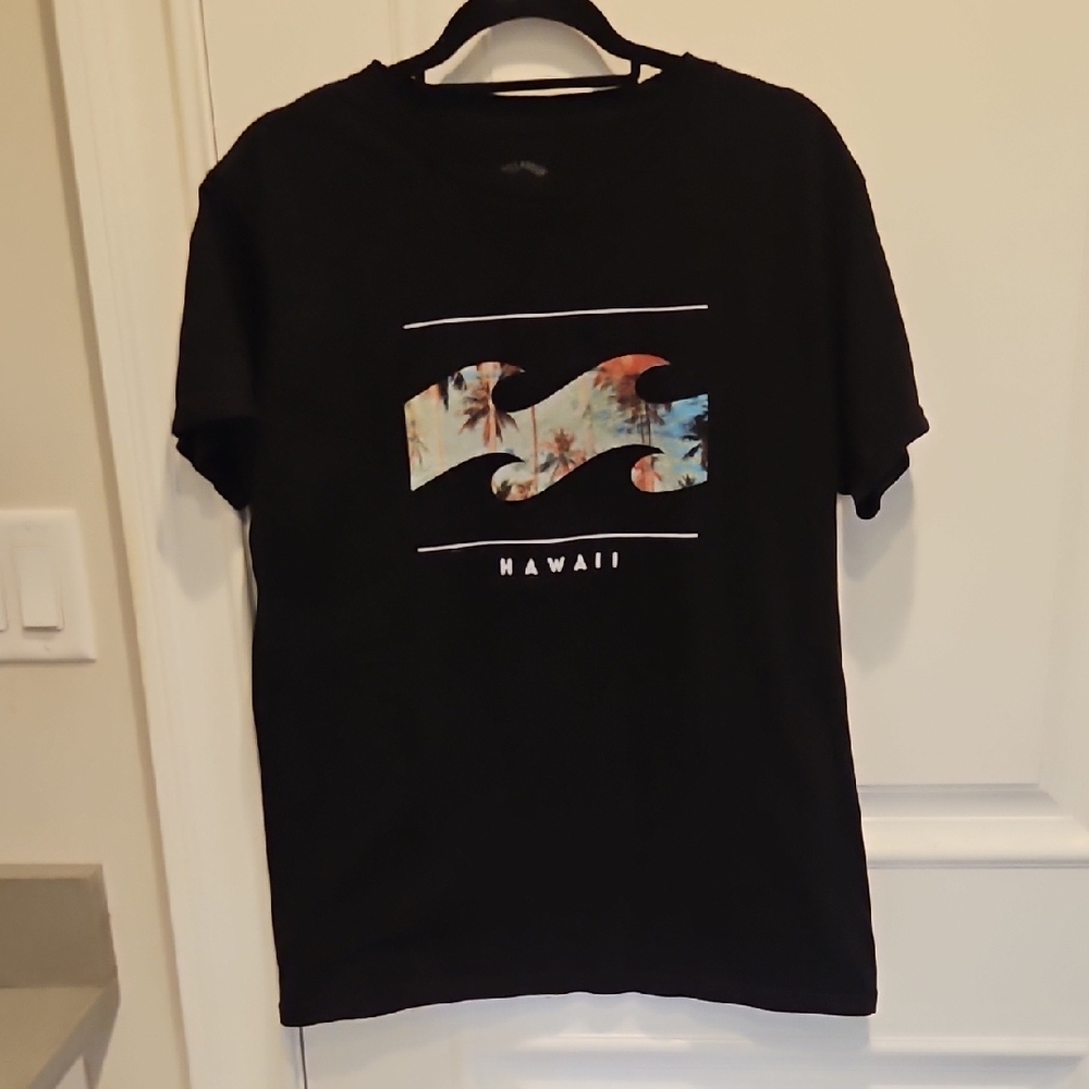 Men's BIllabong Black Short‎ Sleeve Tee Graphic Design